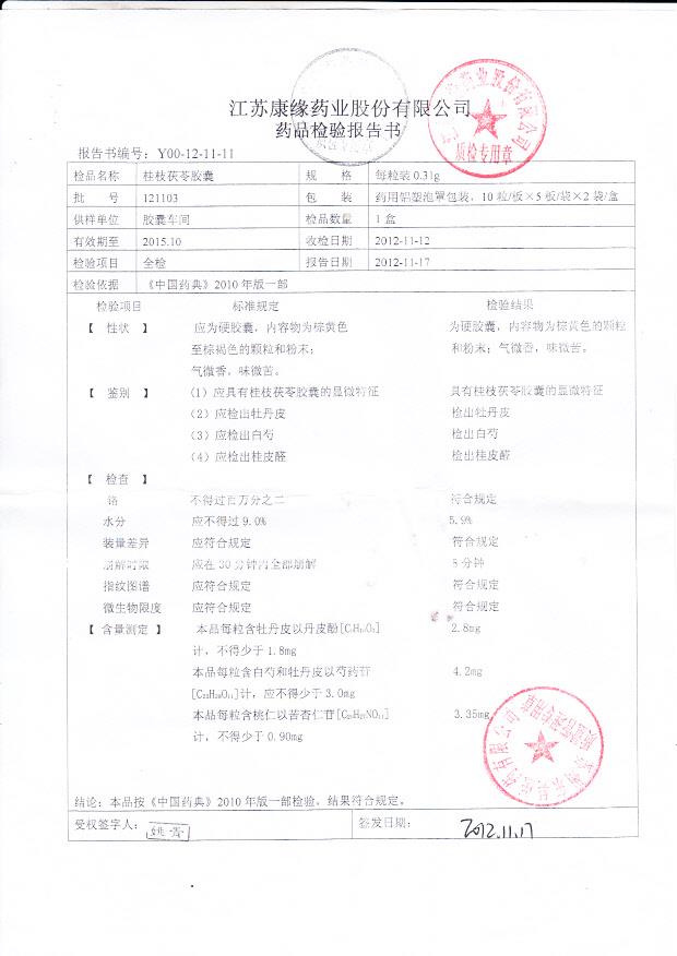 121103桂枝茯苓胶囊