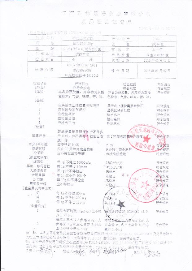 130203活血止痛胶囊