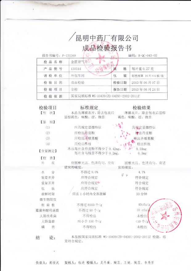 130544金匮肾气片