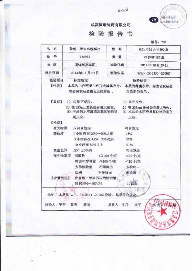 140911盐酸二甲双胍缓释片