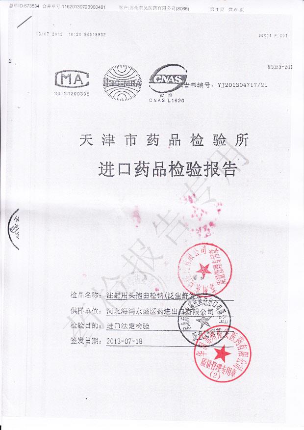 1306046注射用头孢曲松钠1