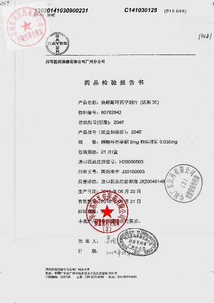 204E炔雌醇环丙孕酮片