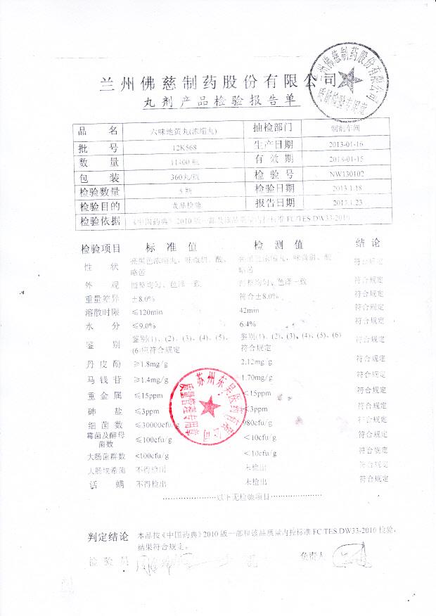 12K568 六味地黄丸