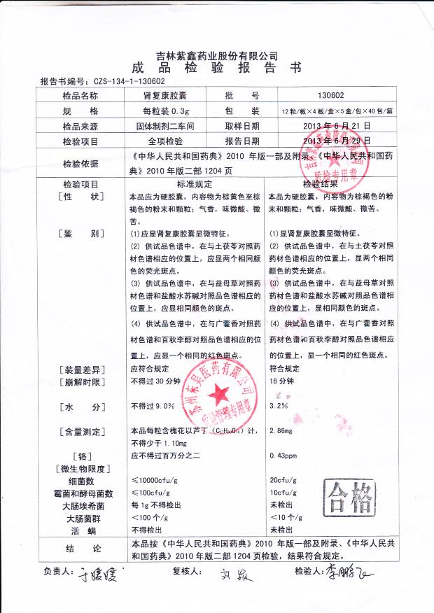 130602肾复康胶囊