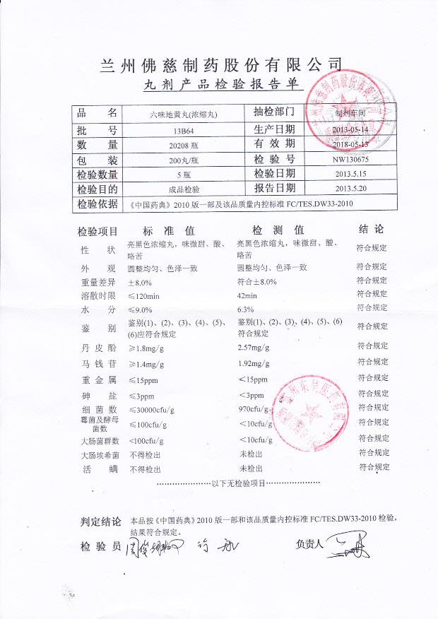 13B64六味地黄丸