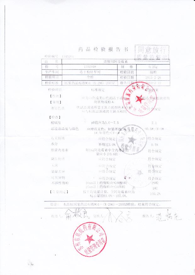 1302048注射用阿奇霉素