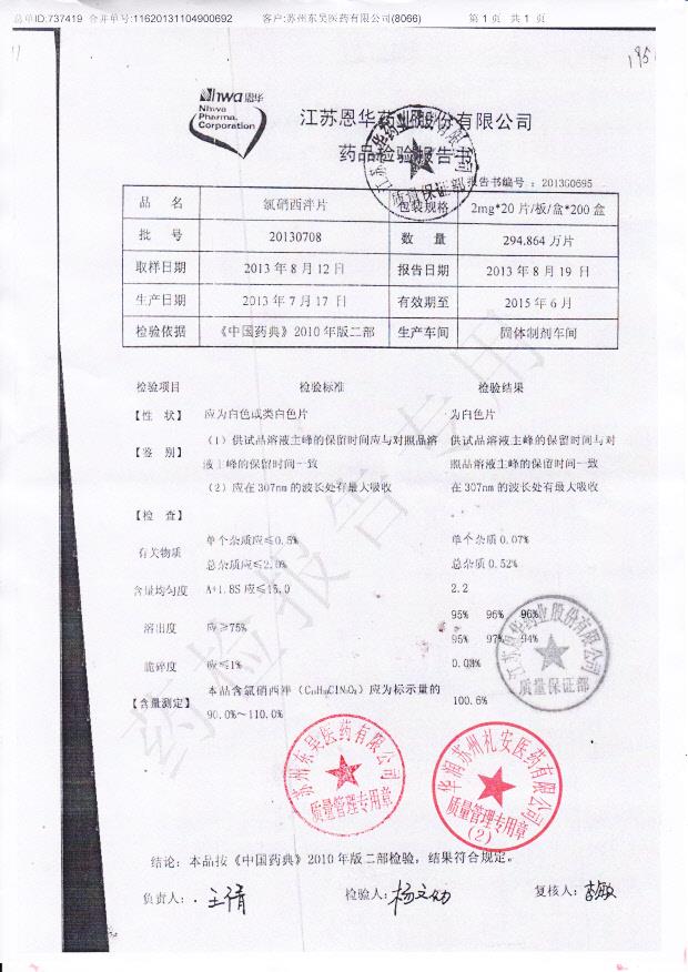 20130708氯硝西泮片