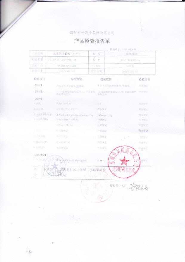 R13091603氯化钠注射液(0.9)