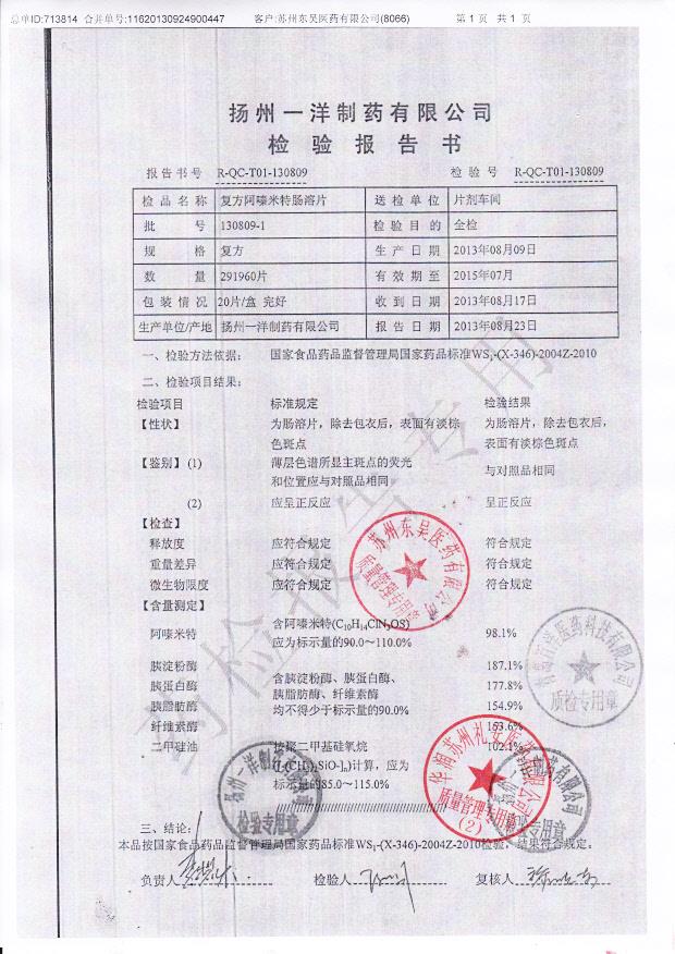 130809-1复方阿嗪米特肠溶片