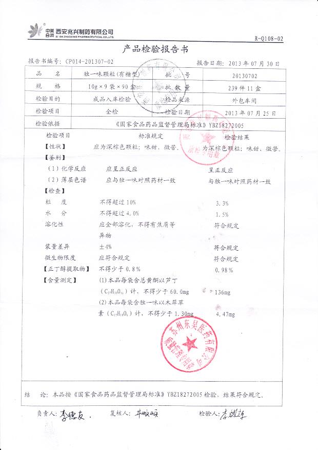 20130702独一味颗粒