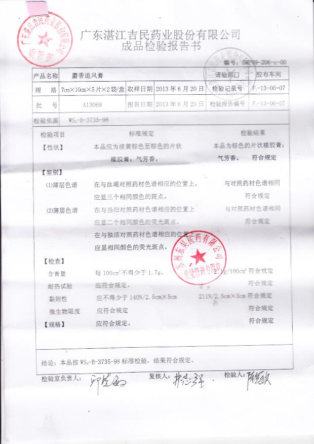 A13069麝香追风膏