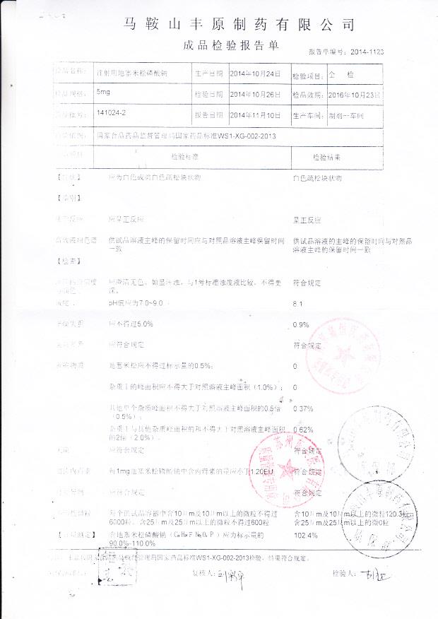 141024-2注射用地塞米松磷酸钠