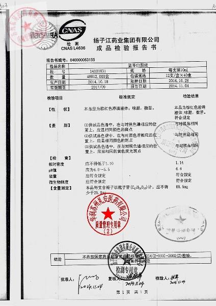 14101831蓝芩口服液