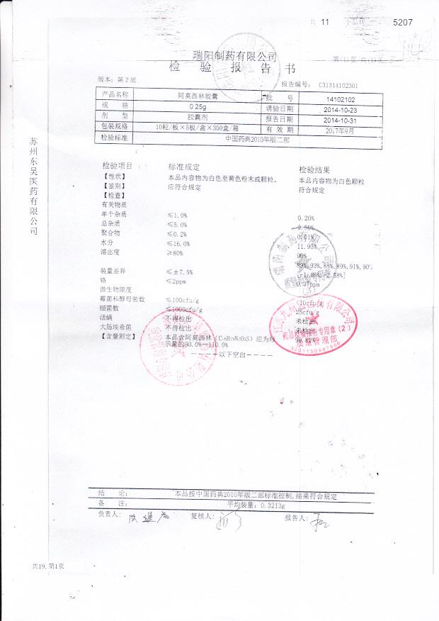14102102阿莫西林胶囊