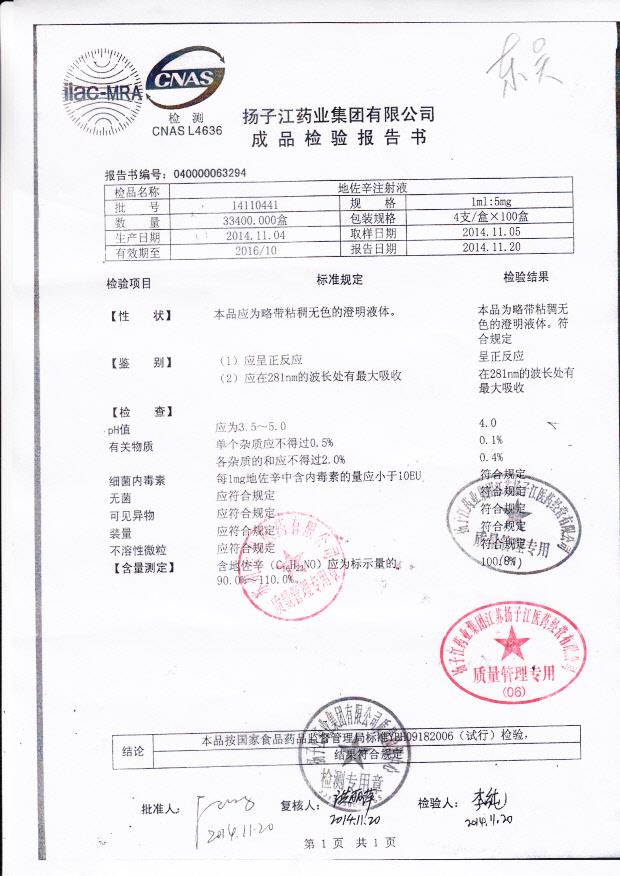 14110441地佐辛注射液