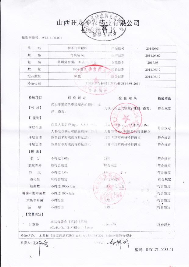 20140601参芩白术颗粒