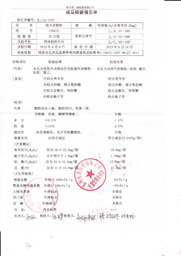 130610清开灵颗粒