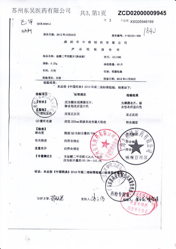 1211496盐酸二甲双胍片