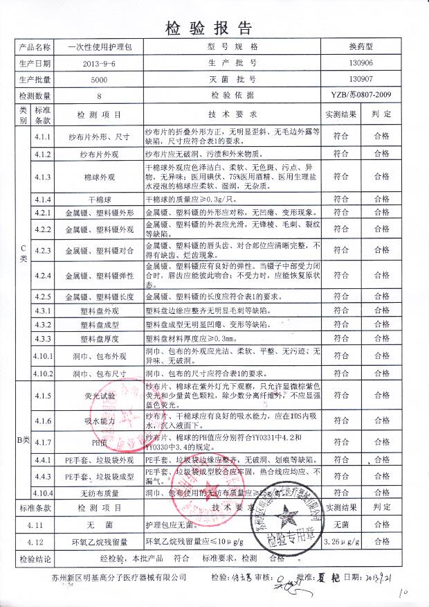 130906一次性使用护理包