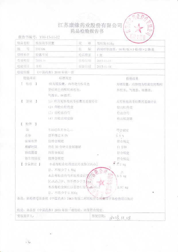 131106桂枝茯苓胶囊