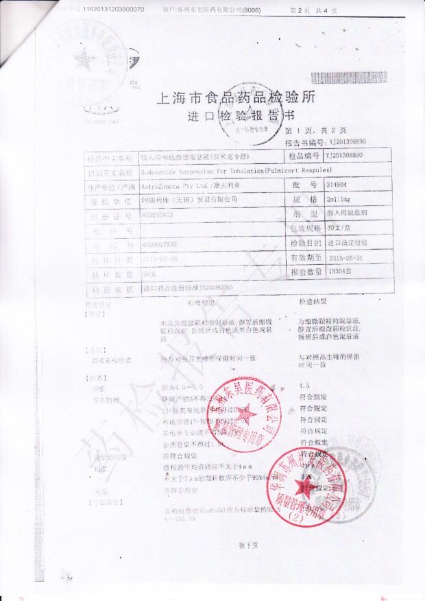 314904吸入用布地奈德混悬液2