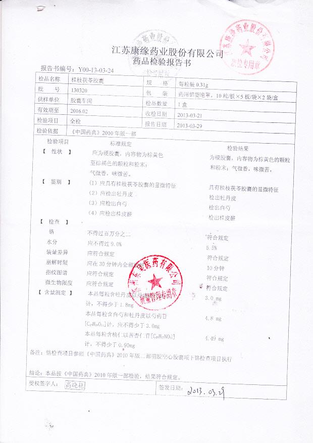 130320桂枝茯苓胶囊