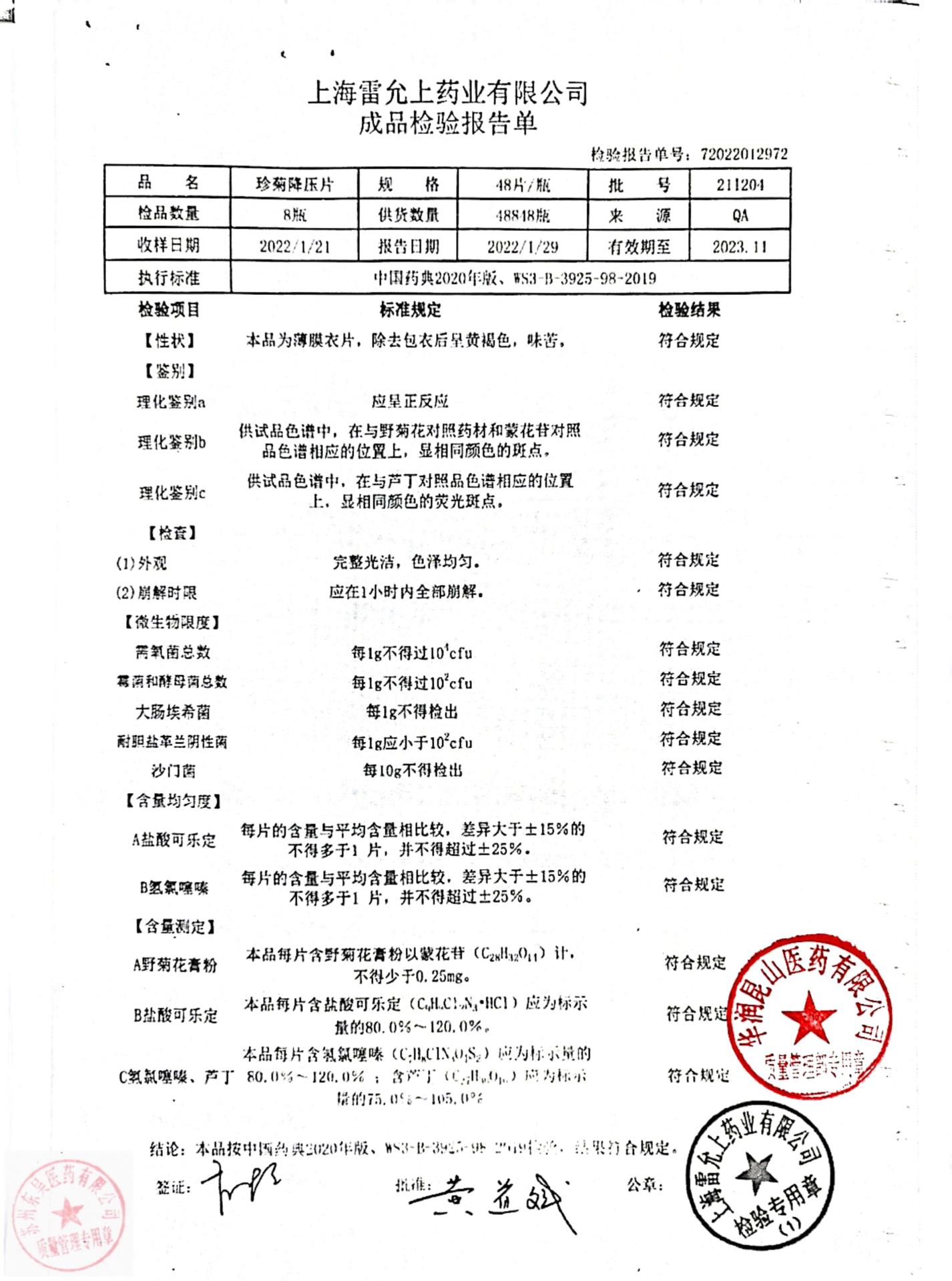 211204珍菊降压片