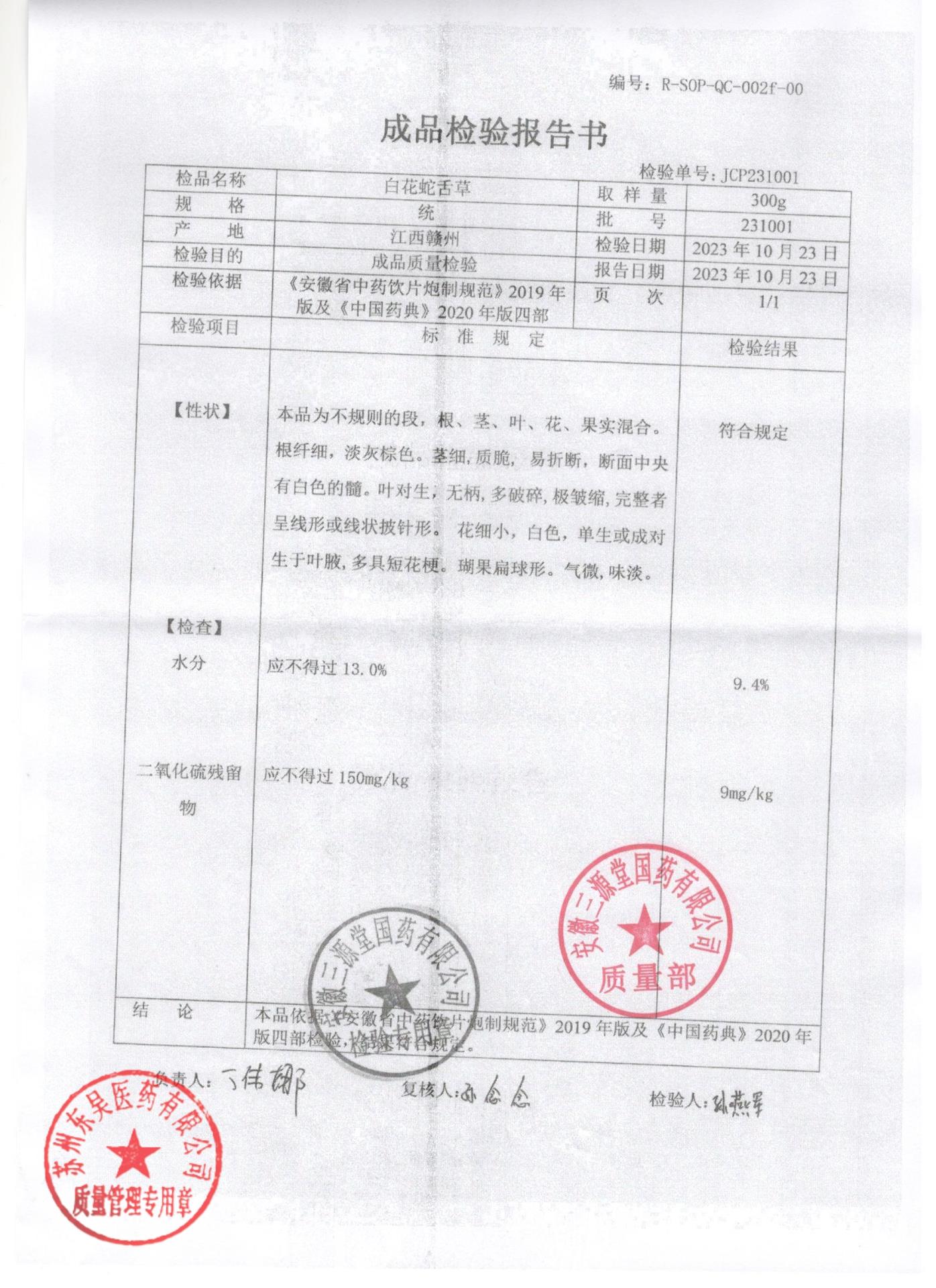 231001白花蛇舌草