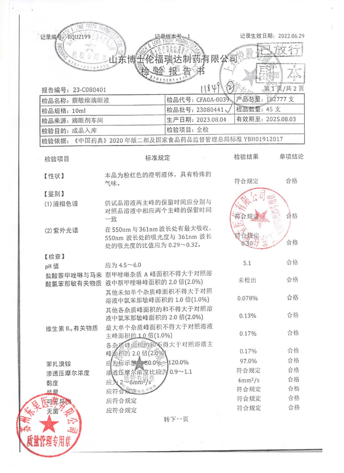 23080441萘敏维滴眼液1