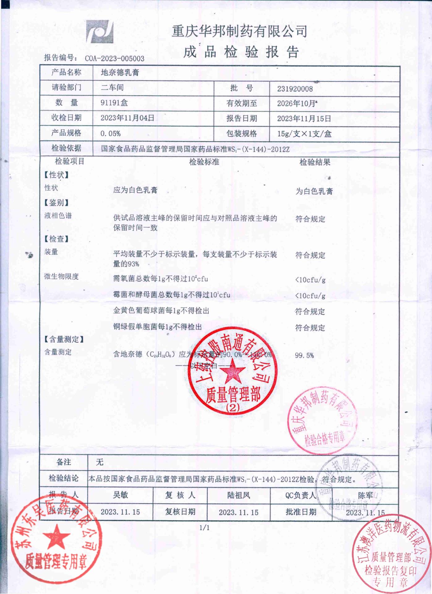 231920008地奈德乳膏