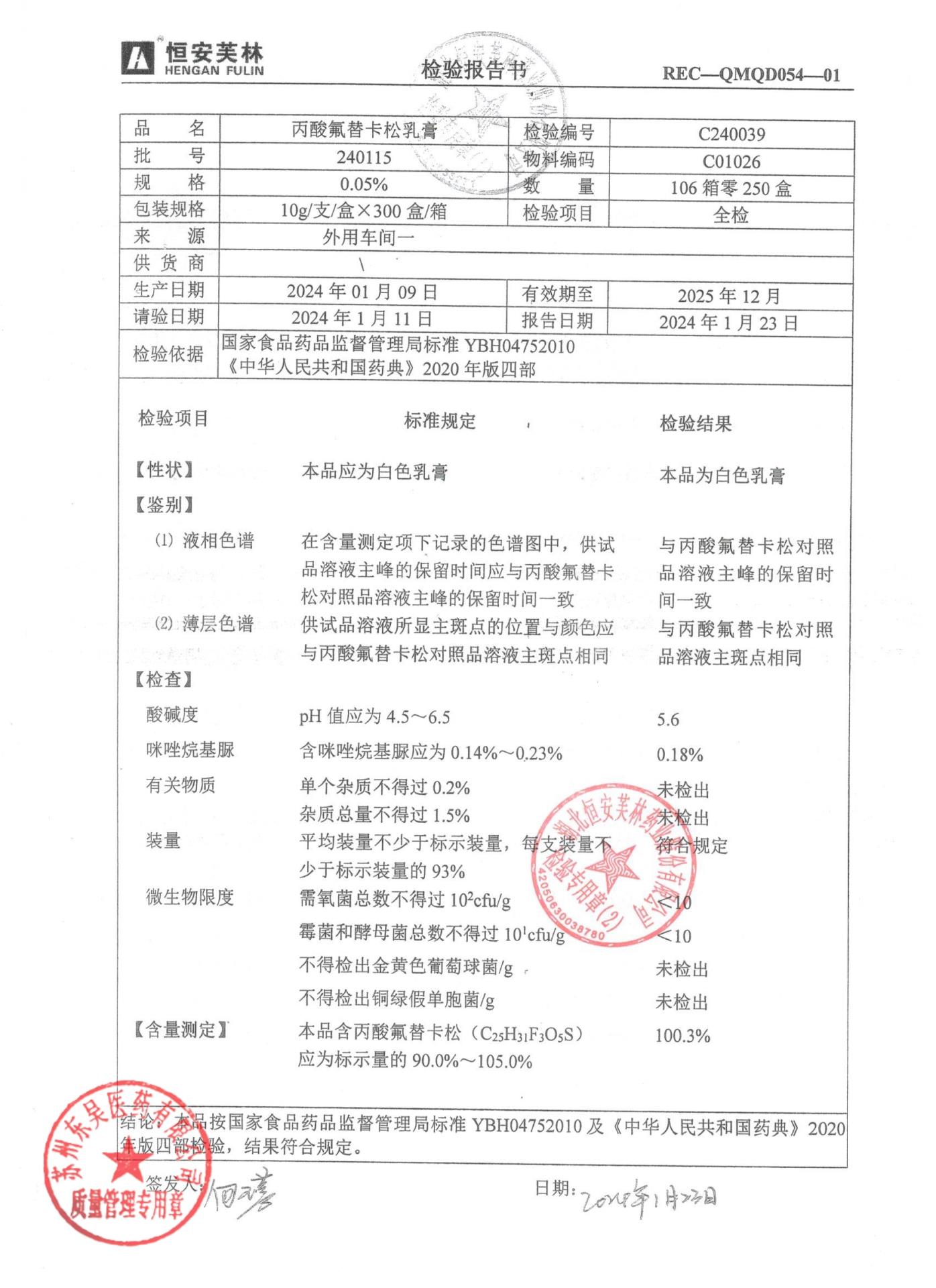 240115丙酸氟替卡松乳膏