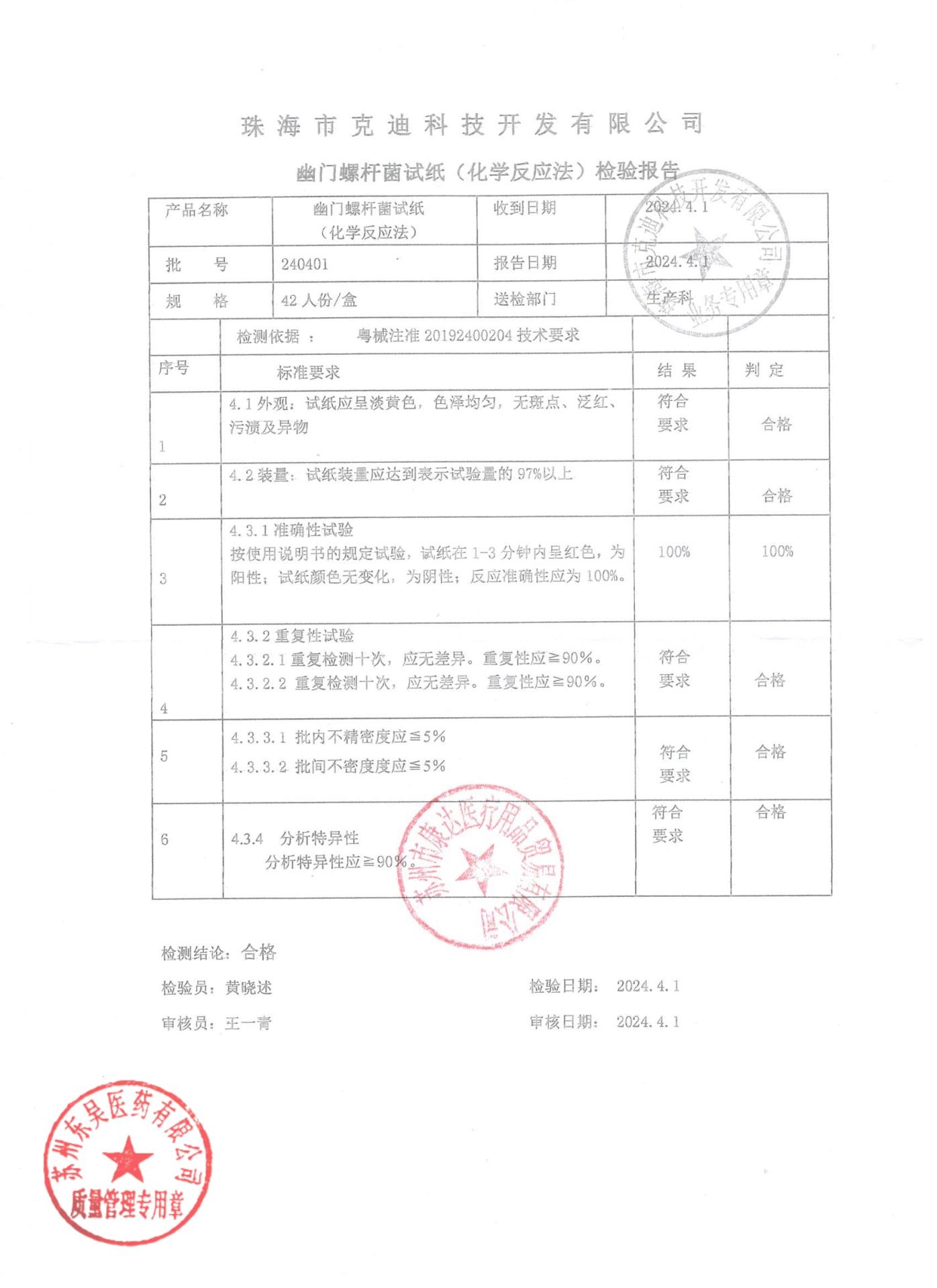 240401幽门螺杆菌试纸