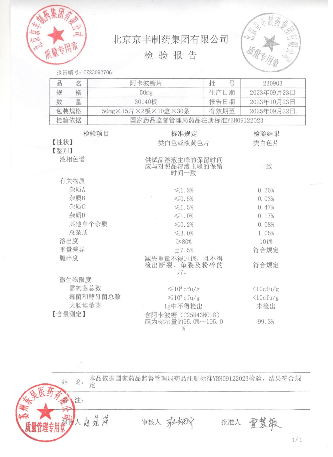 230903阿卡波糖片