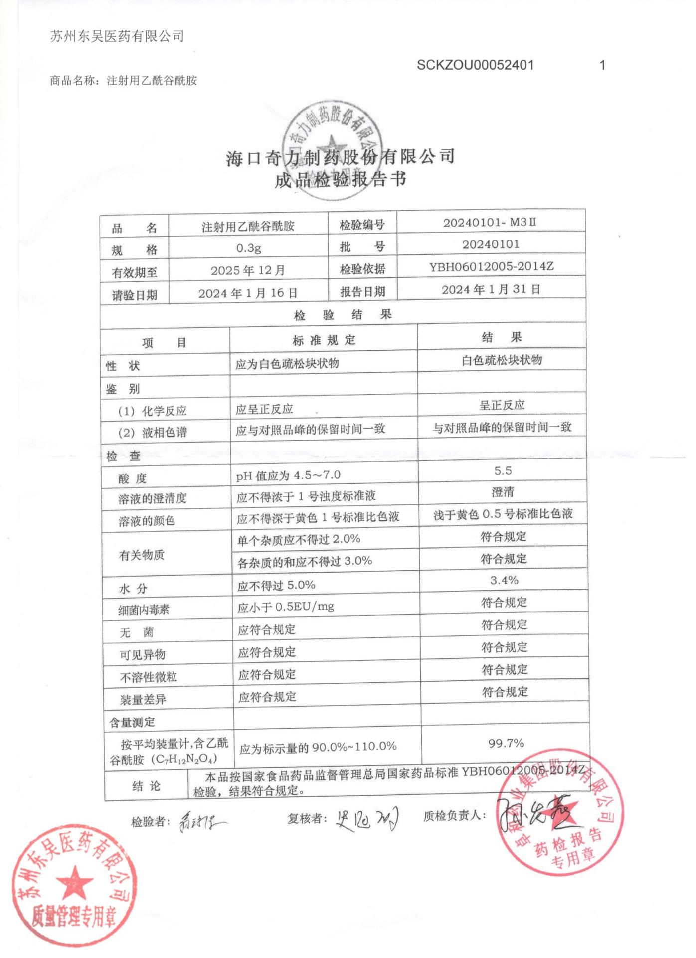 20240101注射用乙酰谷酰胺