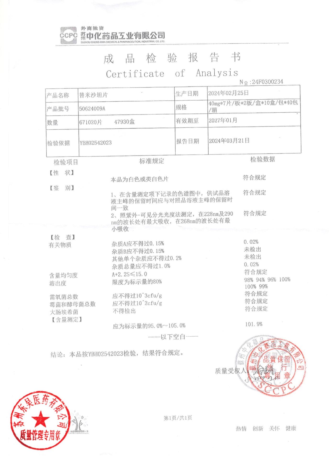 50624009A替米沙坦片