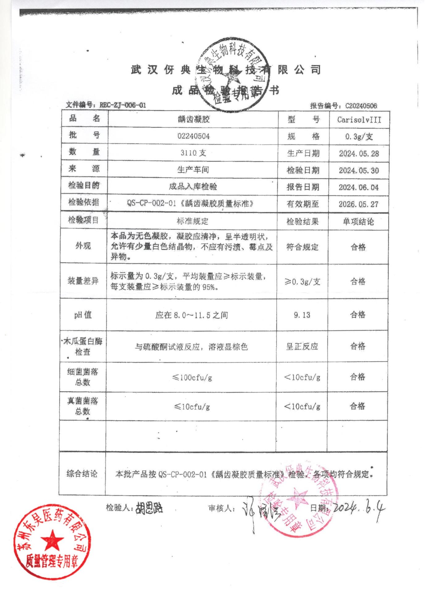 02240504龋齿凝胶