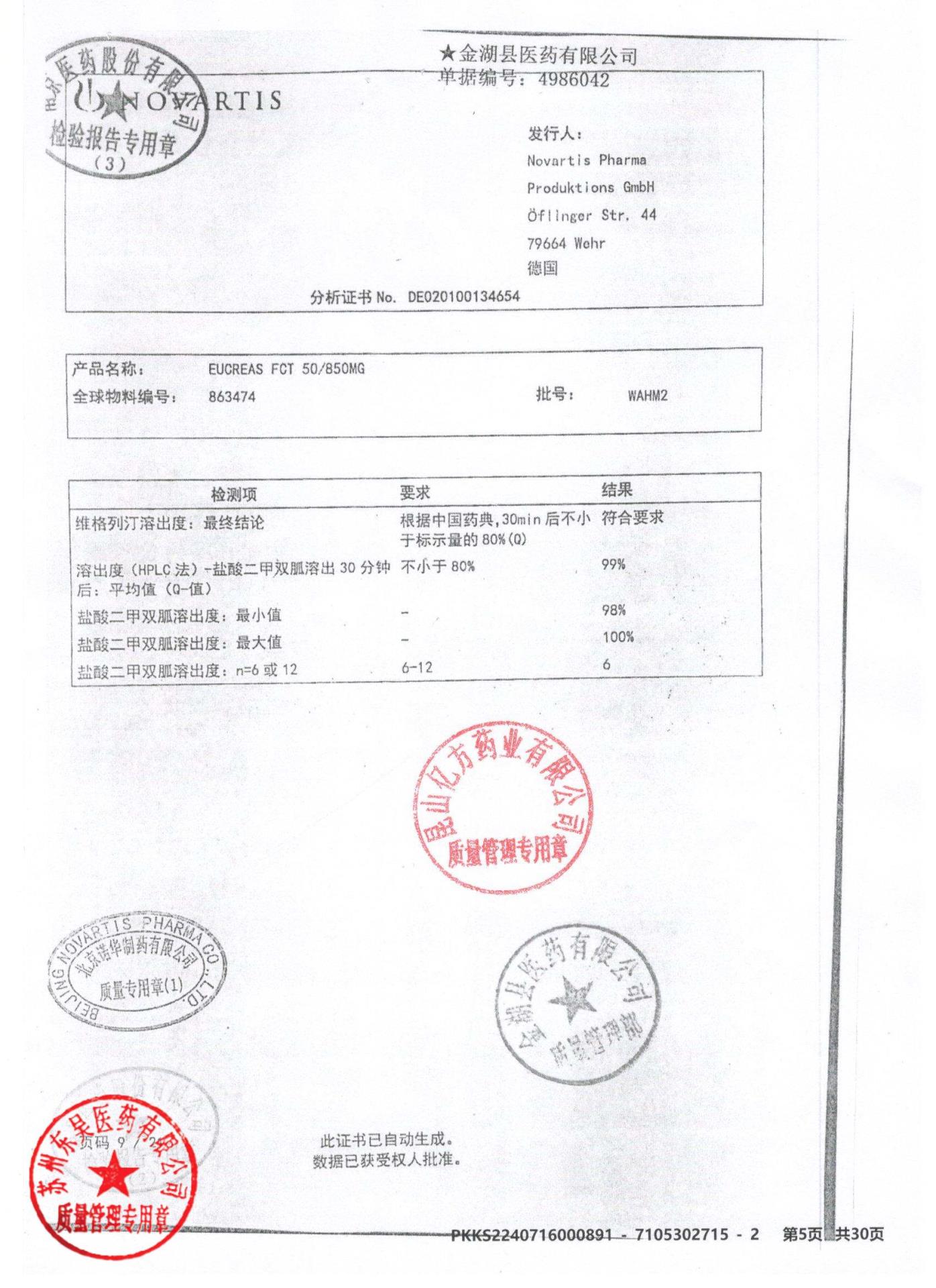 KMY79二甲双胍维格列汀片11