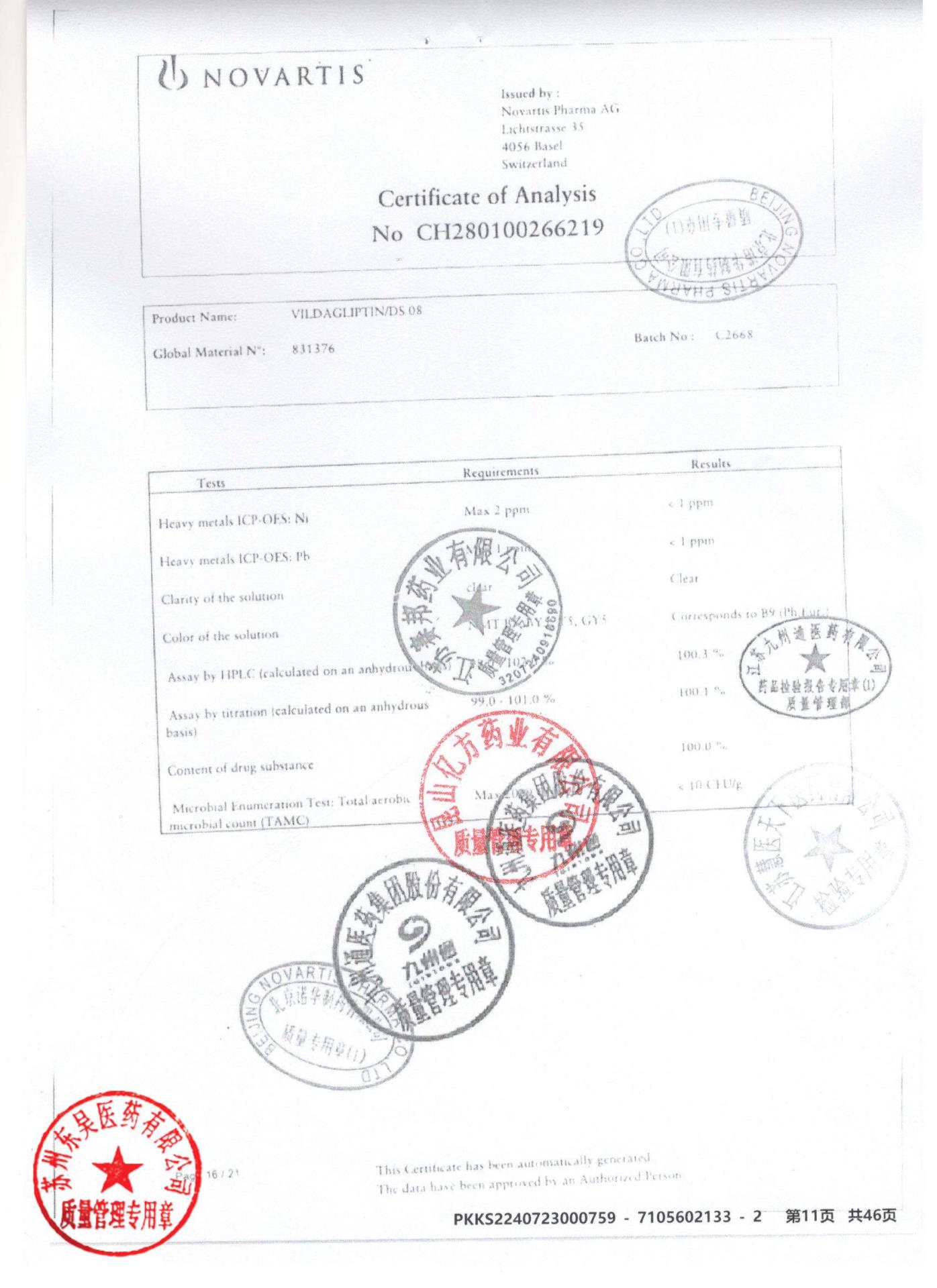 KMY81二甲双胍维格列汀片38