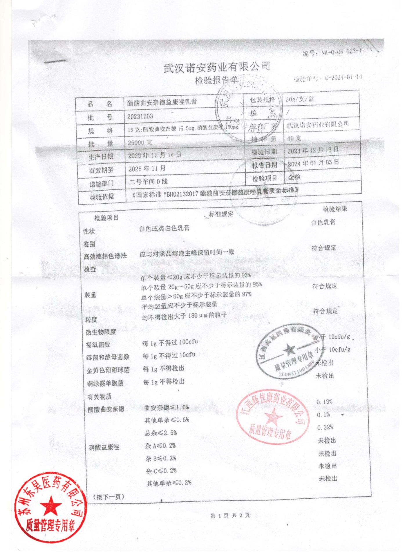 20231203醋酸曲安奈德益康唑乳膏1