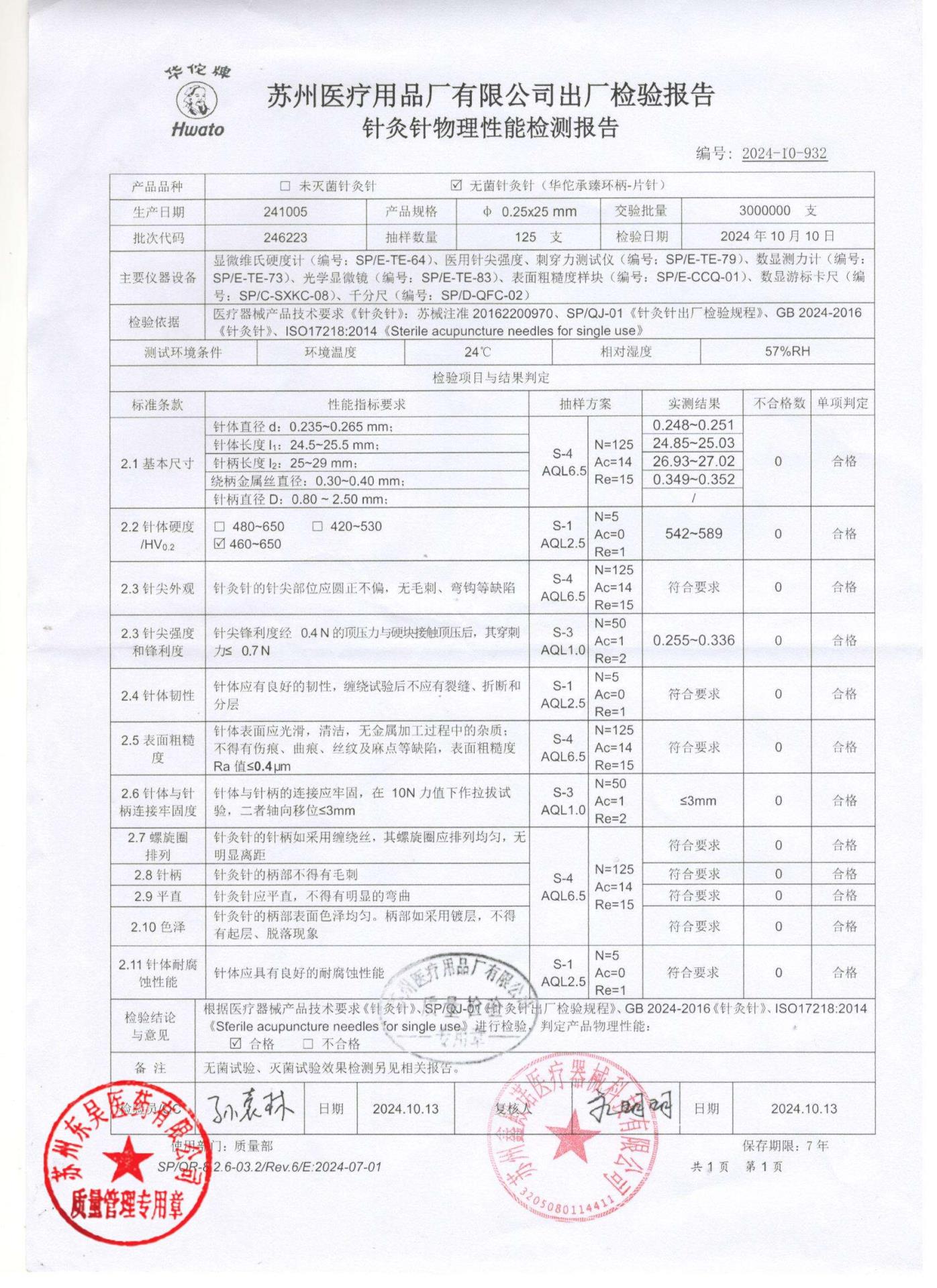 246223无菌针灸针