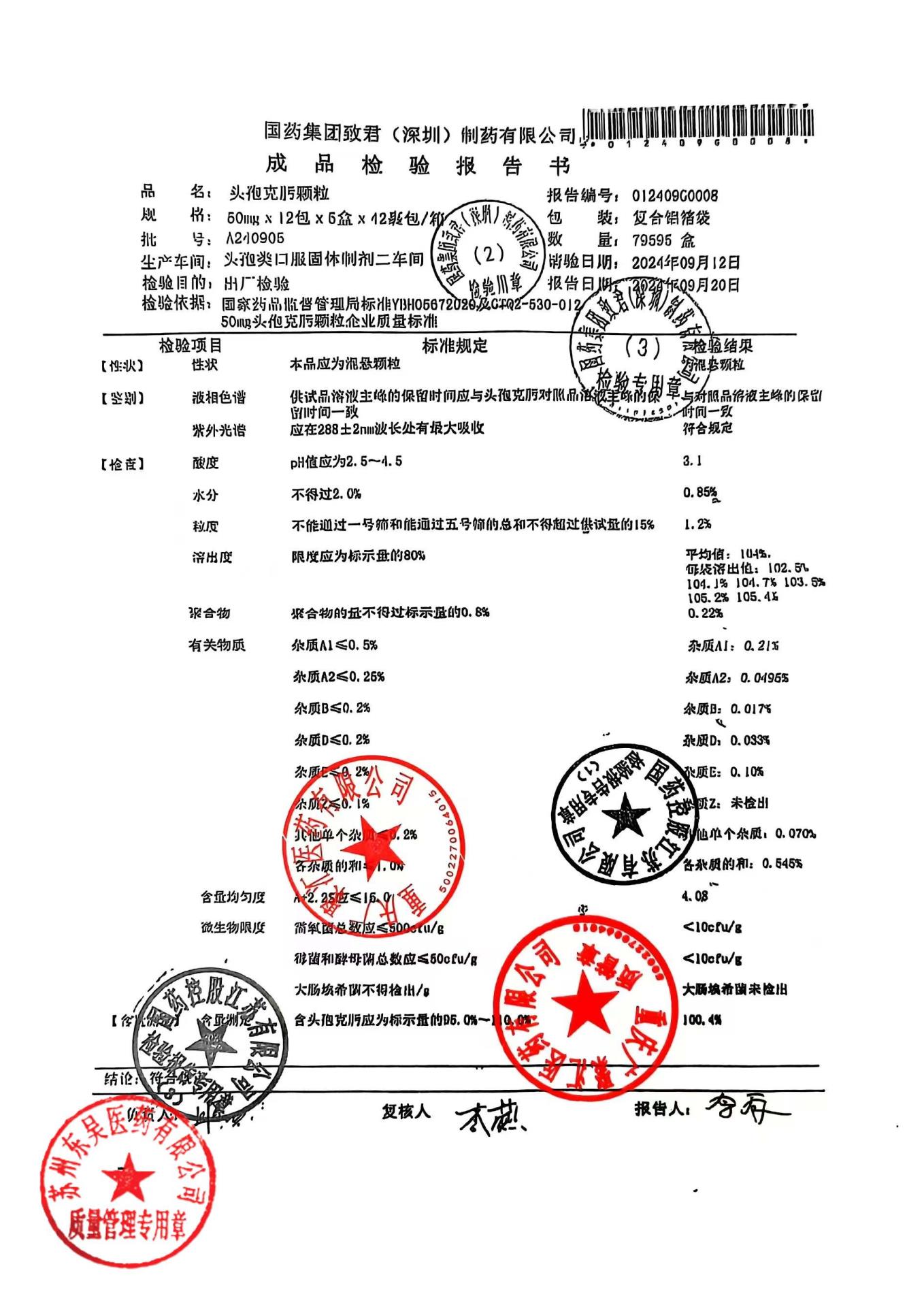 A240905头孢克肟颗粒