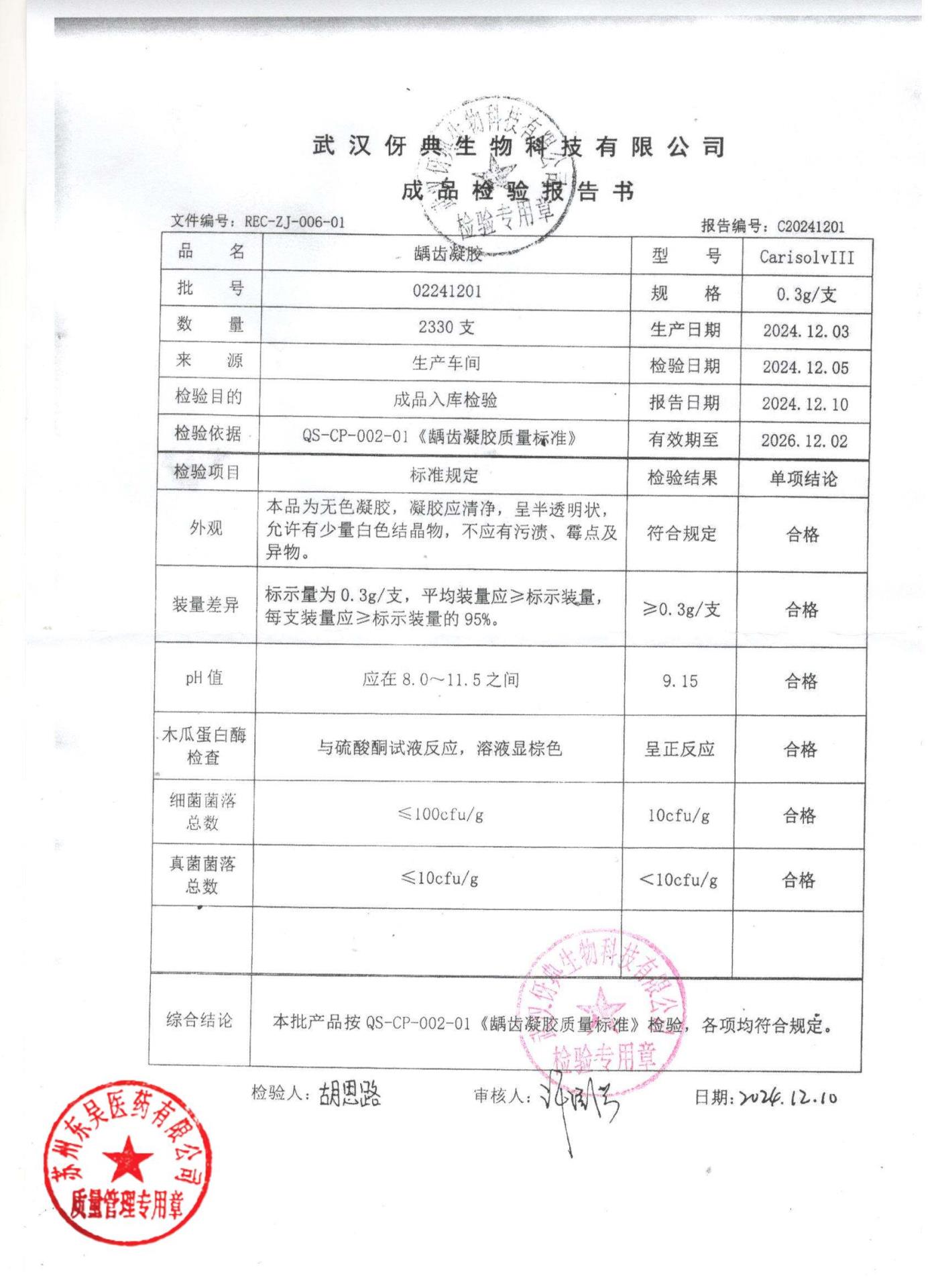 02241201龋齿凝胶