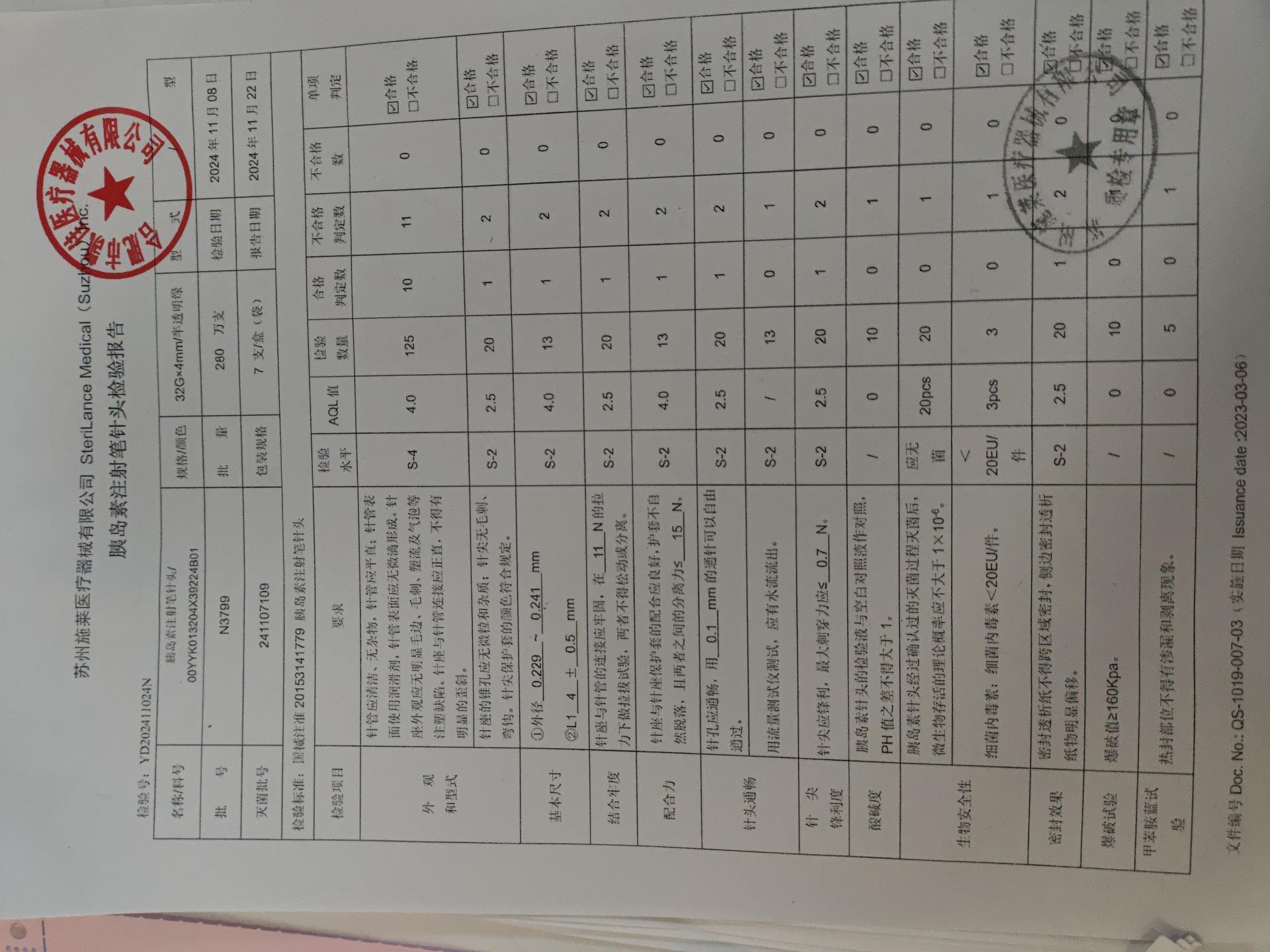 N3799胰岛素注射笔针头