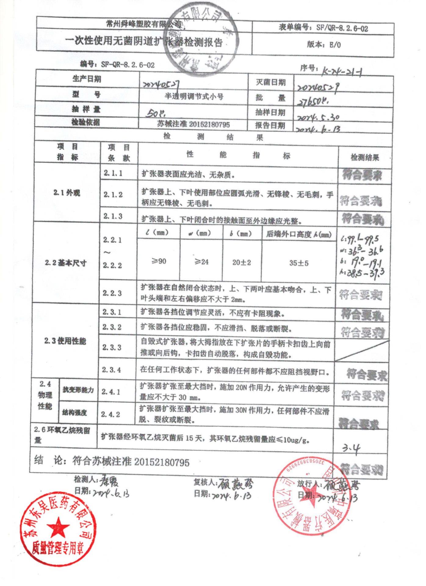 20240527一次性使用无菌阴道扩张器