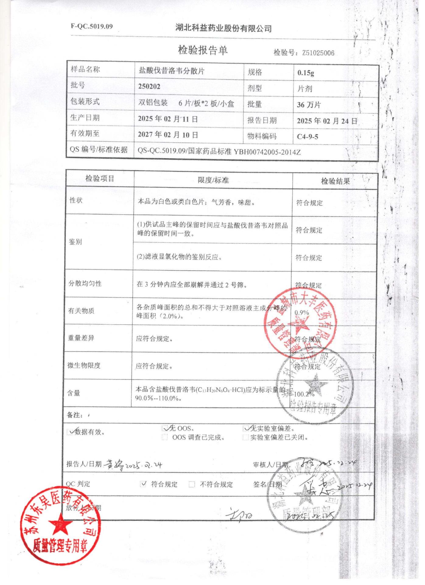 250202盐酸伐昔洛韦分散片