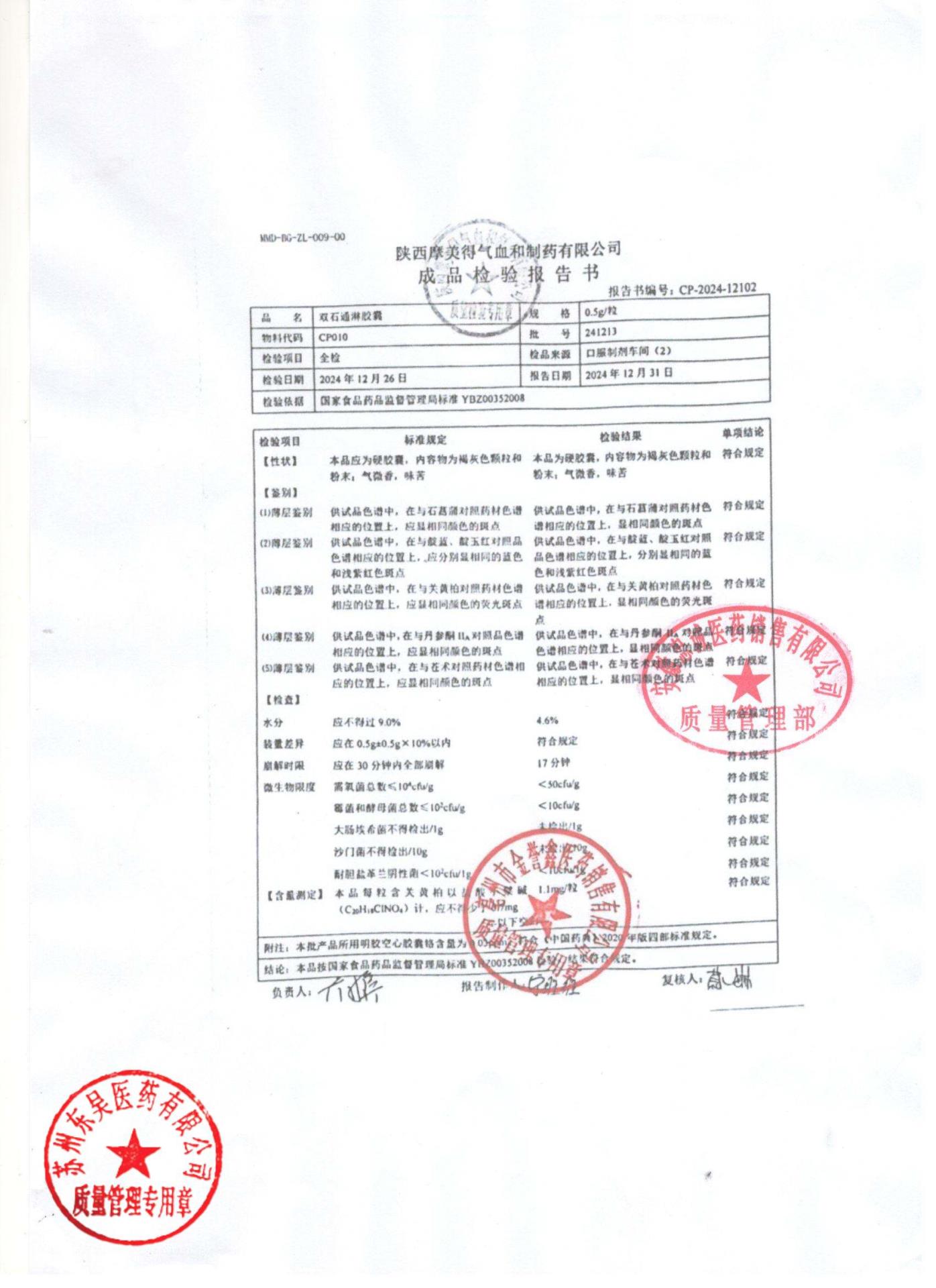 241213双石通淋胶囊