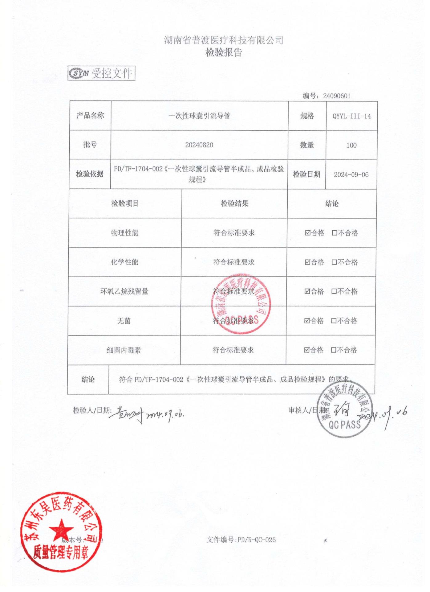 20240820一次性球囊引流导管