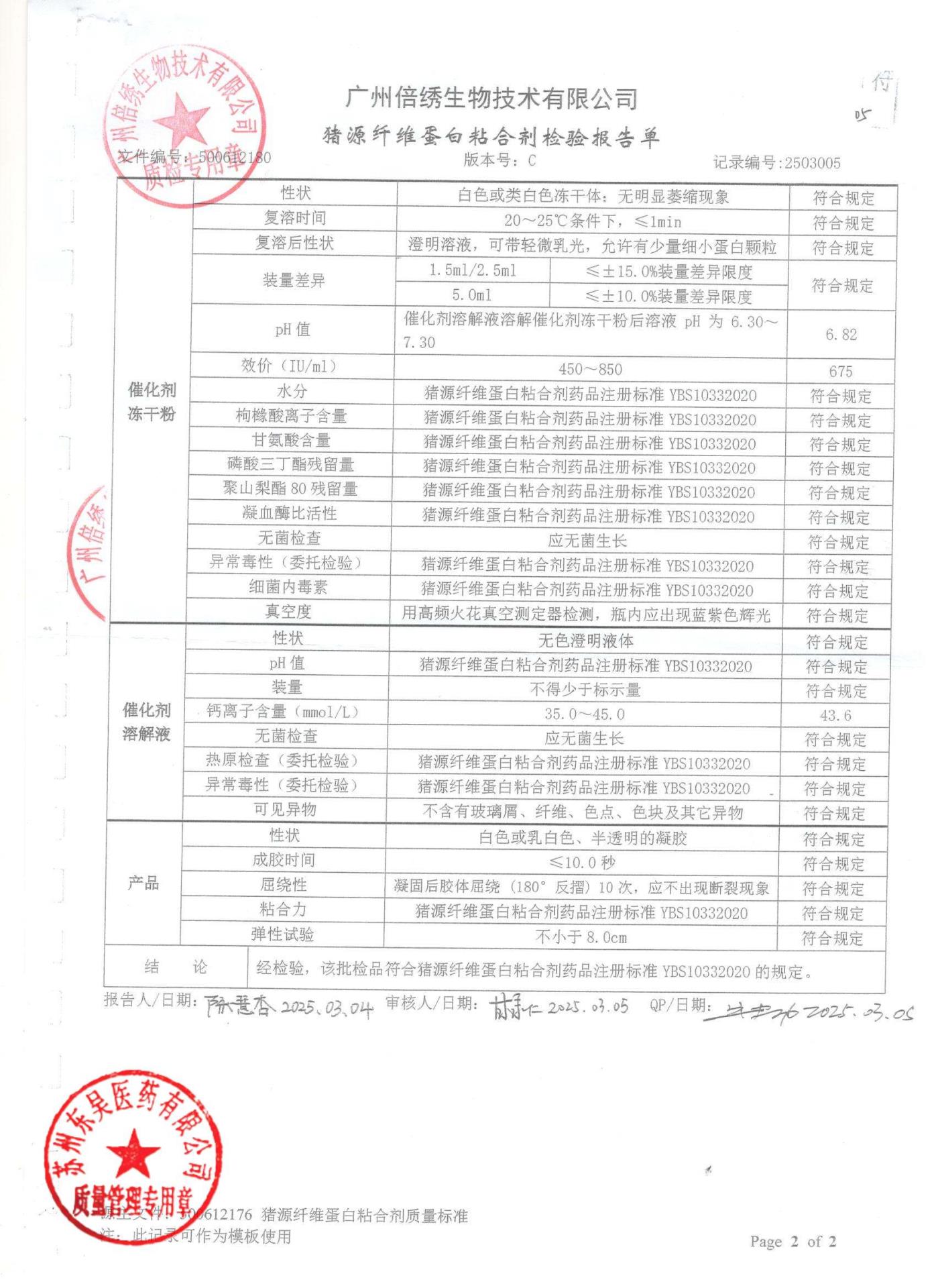 1231147D猪源纤维蛋白粘合剂2