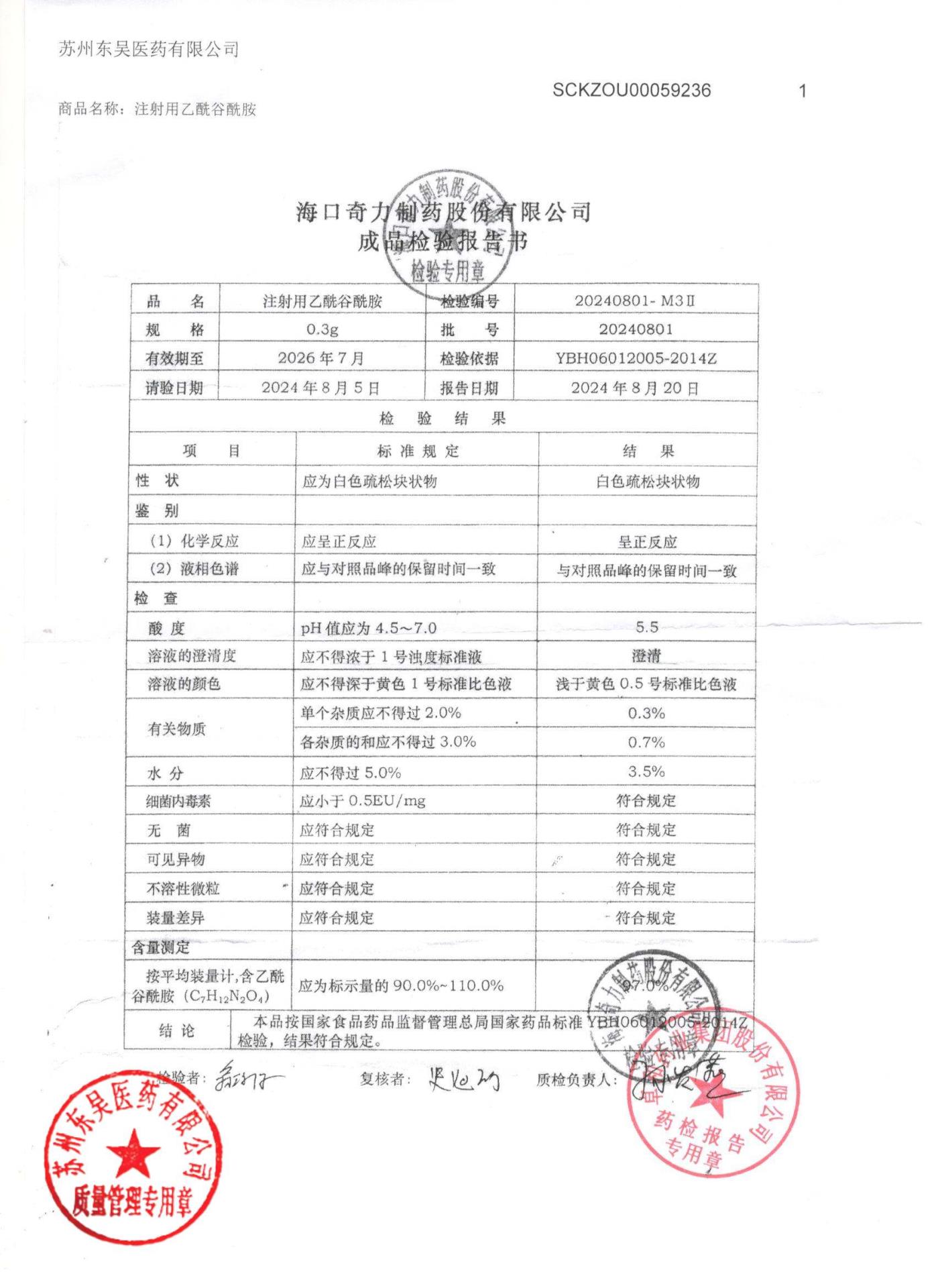 20240801注射用乙酰谷酰胺