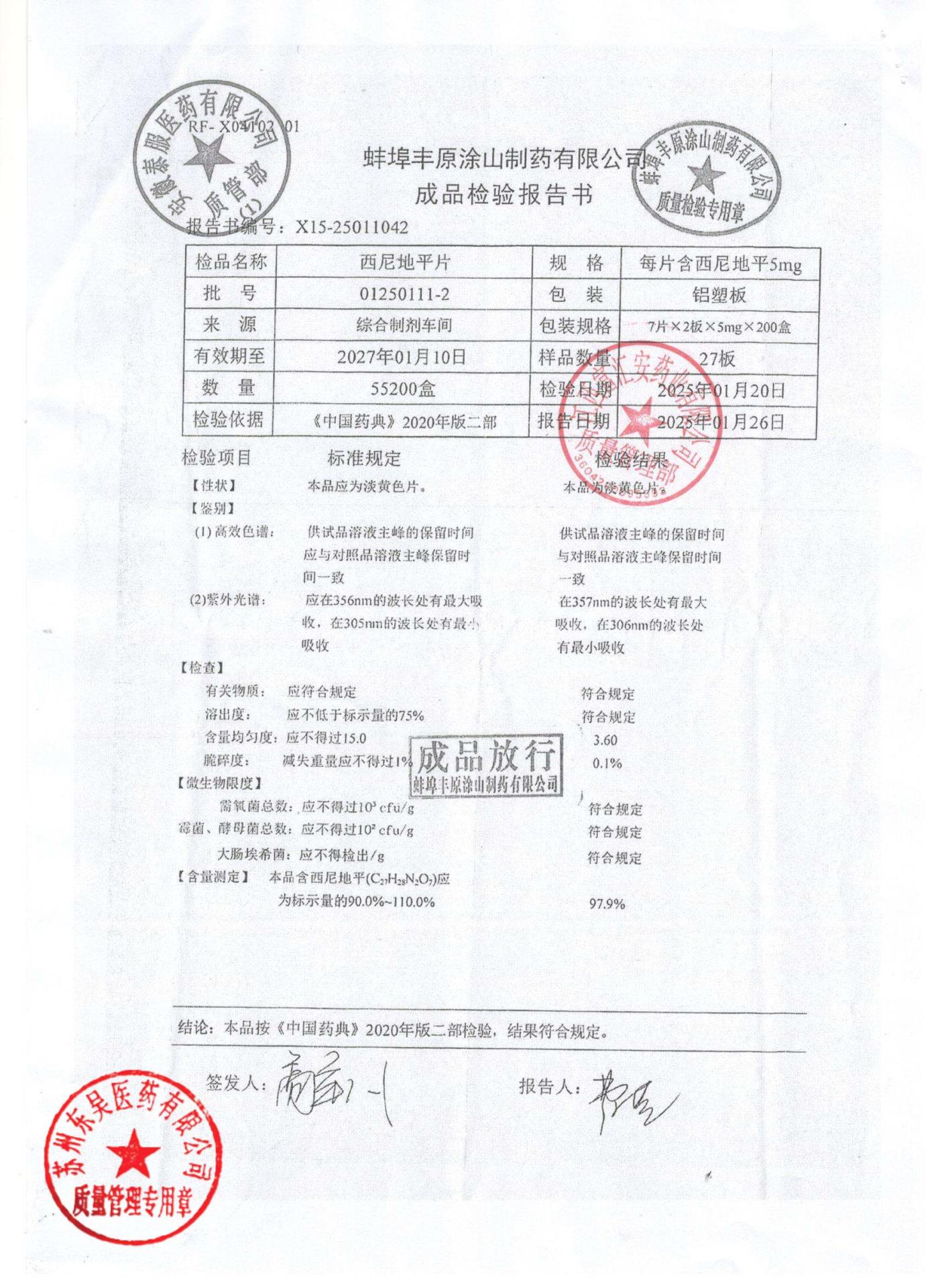 01250111-2西尼地平片